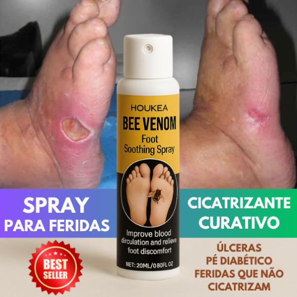 Spray Cicatrizante para Feridas, Úlceras e Pé Diabético